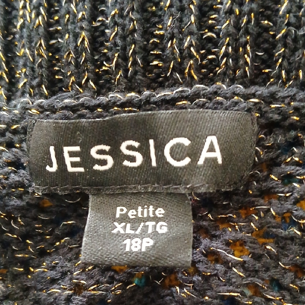 💓3/$15 Jessica Black and Gold Textured Blazer - Picture 2 of 4